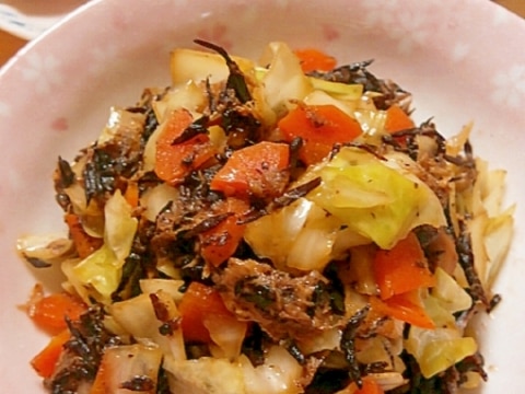 ツナ缶で☆ひじきとキャベツの炒め煮☆